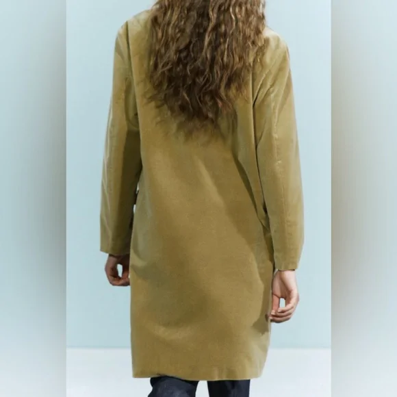ZARA VELVET COAT ZW COLLECTION - Picture 5 of 16